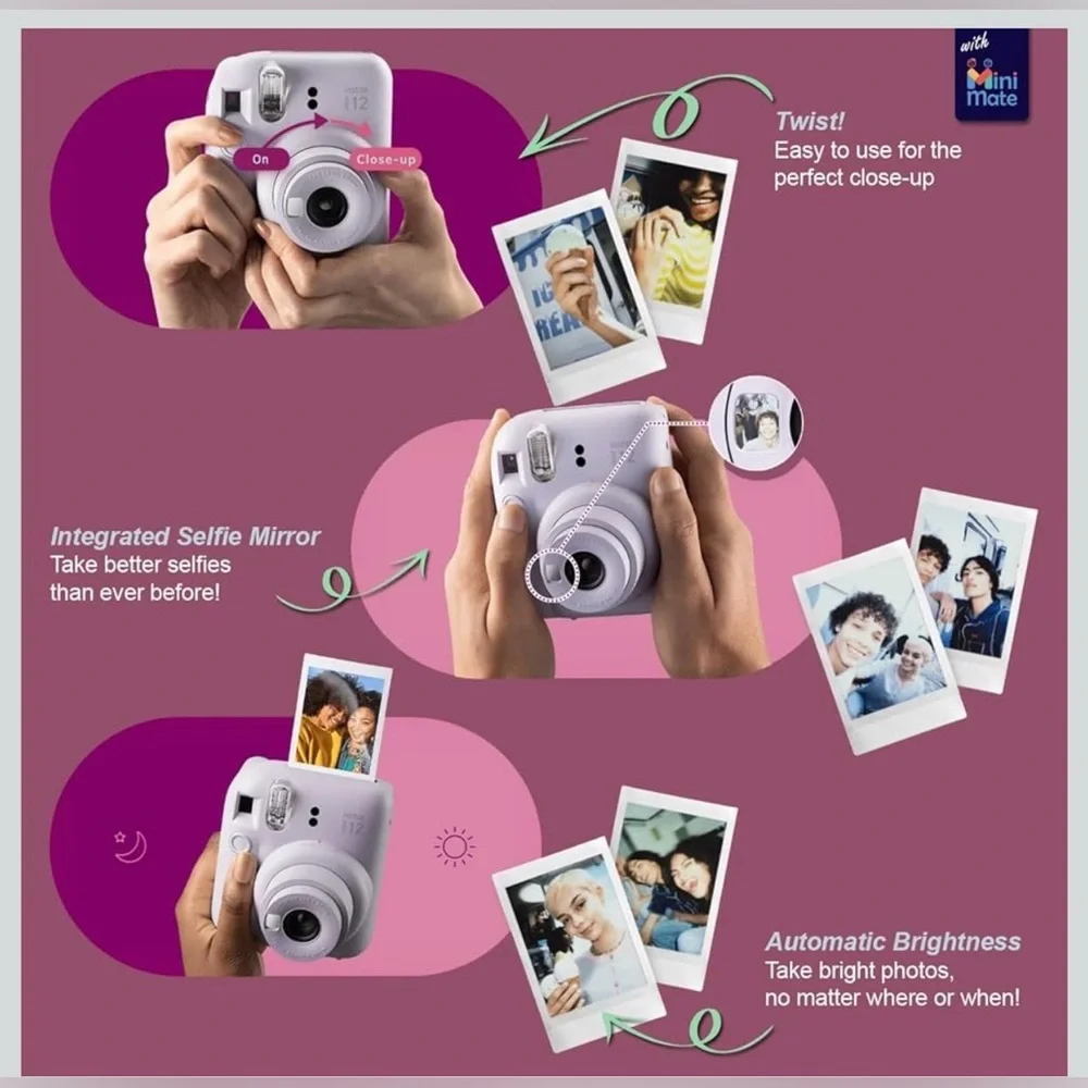 INSTAX 12 fujifilm (like new) instant camera - Picture 2 of 11